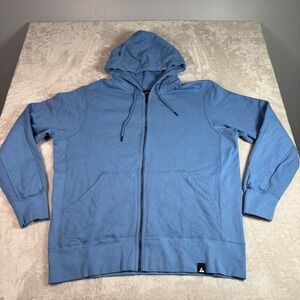 NWOT American Giant Mens Full Zip Hoodie Navy Blue 2XL Made USA Heavyweight